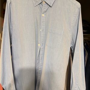 Express Light Blue Casual Button Down Shirt